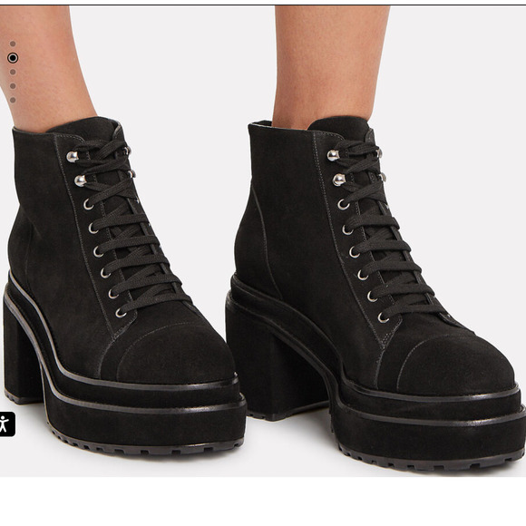 CULT GAIA Black Bratz Lugged Sole Platform Suede Boot - Picture 1 of 12